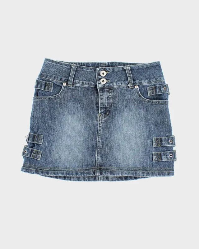Vintage Y2k 00s Bongo Mini Buckle Denim Skirt - XS sold by Rokit