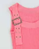 Vintage Y2k 00s Pink Knit Buckle Cami - S sold by Rokit