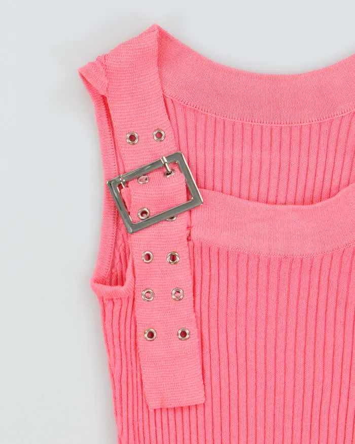 Vintage Y2k 00s Pink Knit Buckle Cami - S sold by Rokit product image thumbnail 5