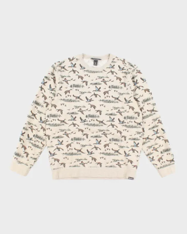Vintage 2000's Eddie Bauer Duck All Over Print Sweatshirt - S sold by Rokit