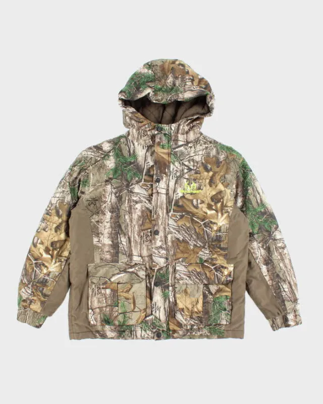 Vintage 2000's Real Tree Camouflage Insulated Hooded Jacket - L sold by Rokit