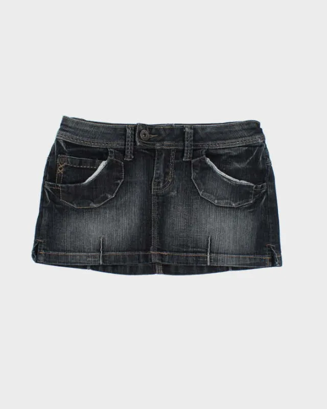 Vintage Y2k 00s Streetwear Society Denim Mini Skirt - XS sold by Rokit