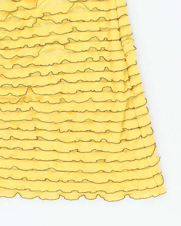 Vintage Y2k 00s Yellow Riffle Halter Dress - S sold by Rokit product image thumbnail 5