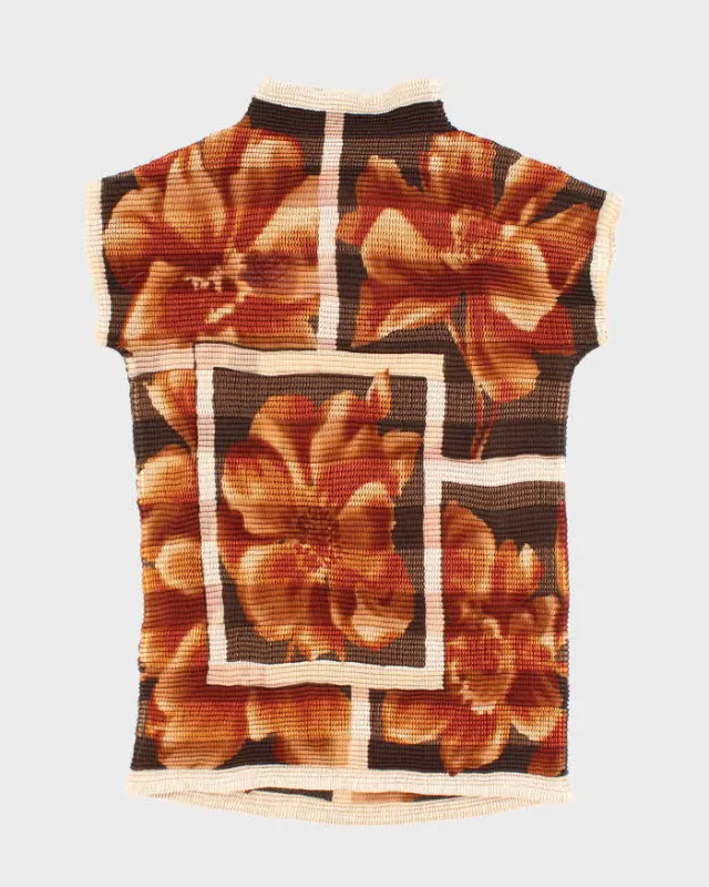 Vintage 90s Abstract Crepe Top - S sold by Rokit