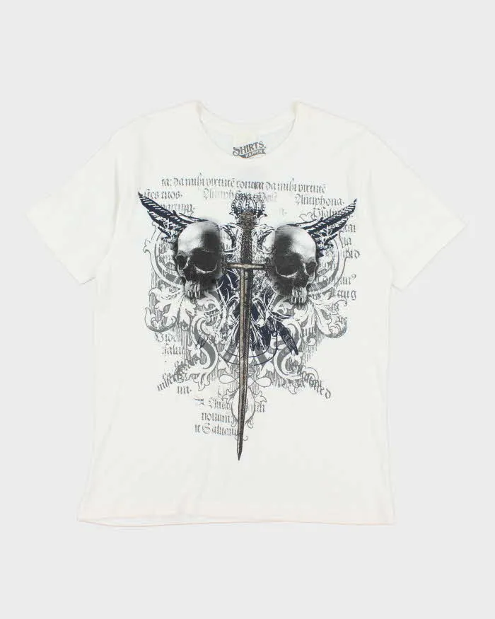 Vintage Y2K Skulls and Sword Gothic Graphic T-Shirt - L sold by Rokit