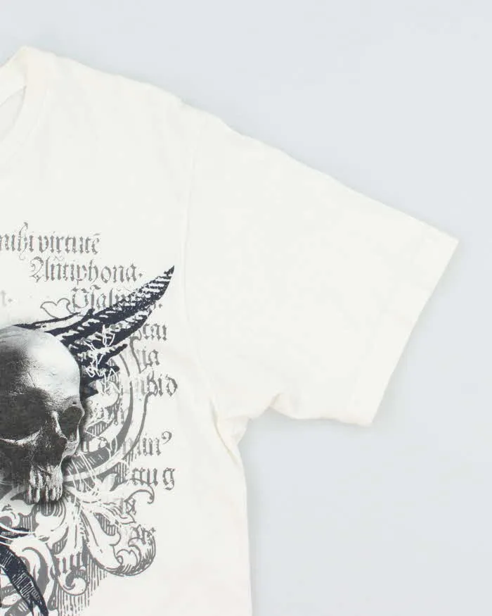 Vintage Y2K Skulls and Sword Gothic Graphic T-Shirt - L sold by Rokit product image thumbnail 4