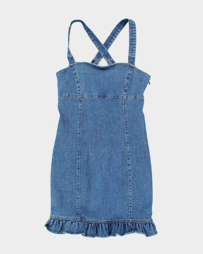 Vintage Y2k 00s Denim Mini Dress - XS sold by Rokit