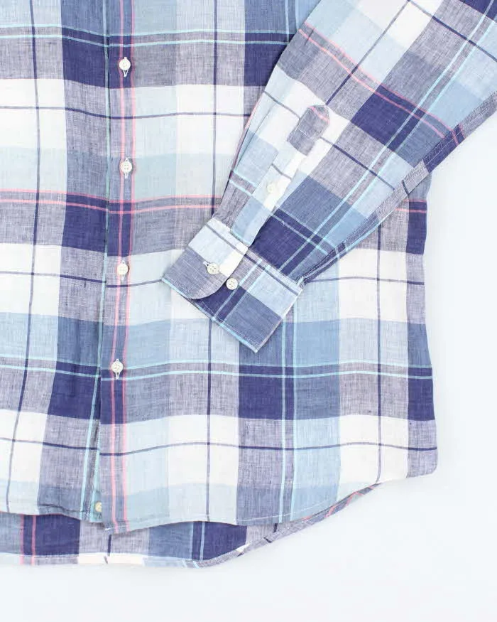 Vintage Etro Linen Checked Long Sleeve Shirt - L sold by Rokit product image thumbnail 4