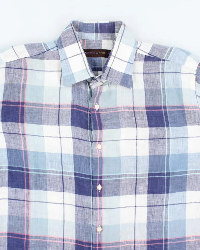 Vintage Etro Linen Checked Long Sleeve Shirt - L sold by Rokit product image thumbnail 3