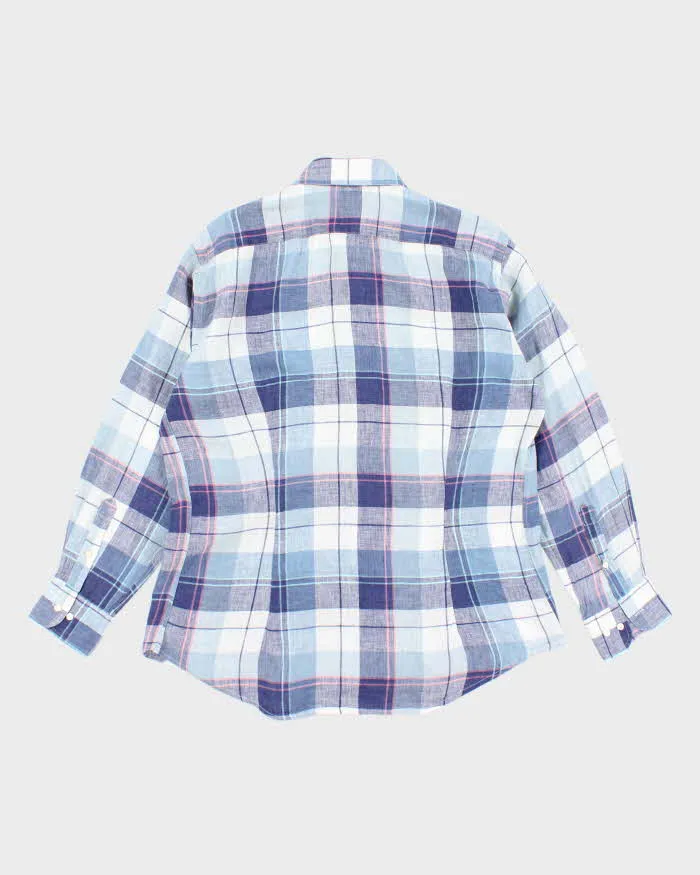 Vintage Etro Linen Checked Long Sleeve Shirt - L sold by Rokit product image thumbnail 2