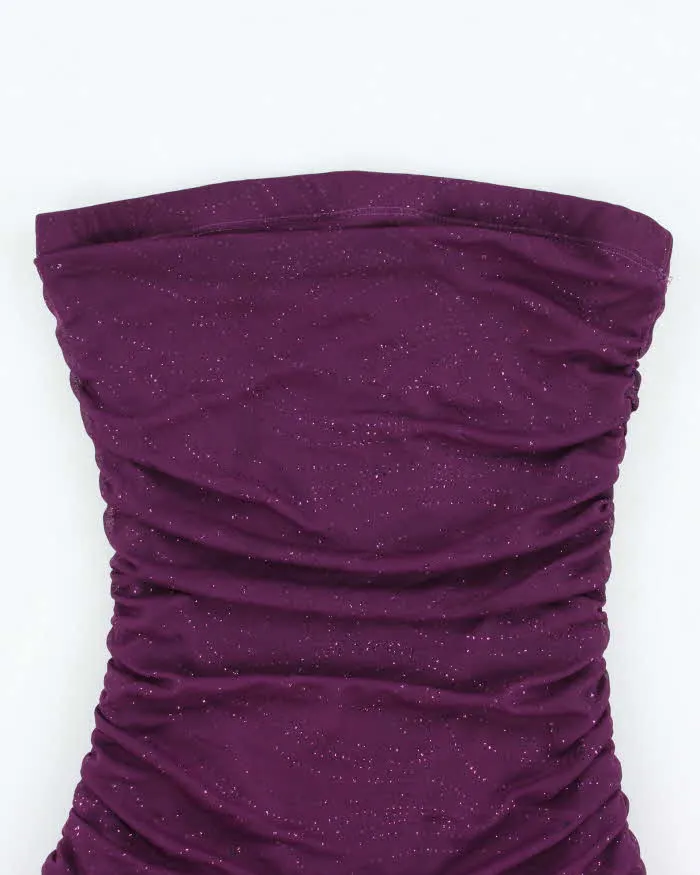 Vintage Y2k 00s Jessica Glitter Ruched Handkerchief Hem Dress - XS sold by Rokit product image thumbnail 4