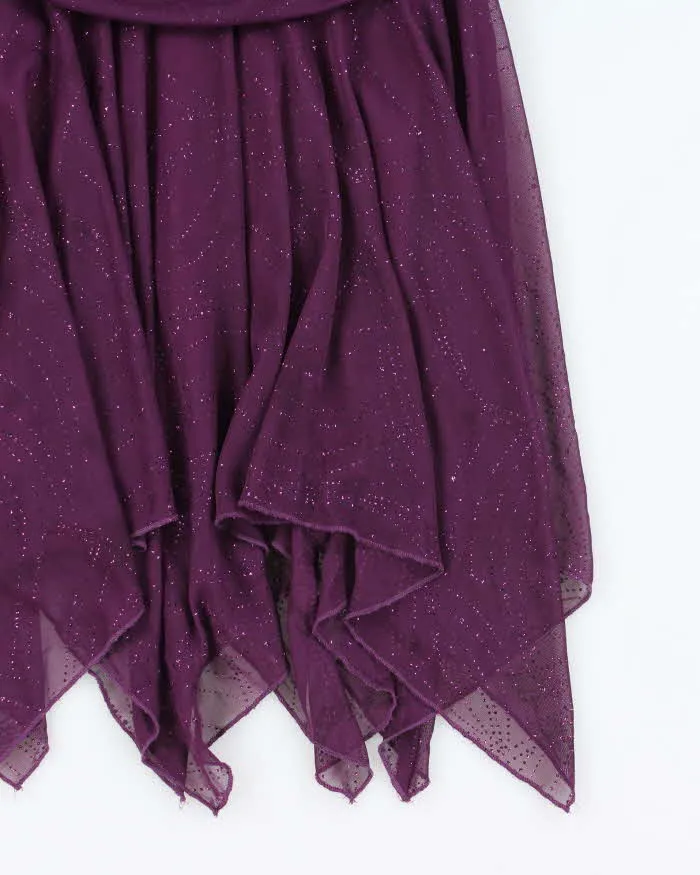 Vintage Y2k 00s Jessica Glitter Ruched Handkerchief Hem Dress - XS sold by Rokit product image thumbnail 5