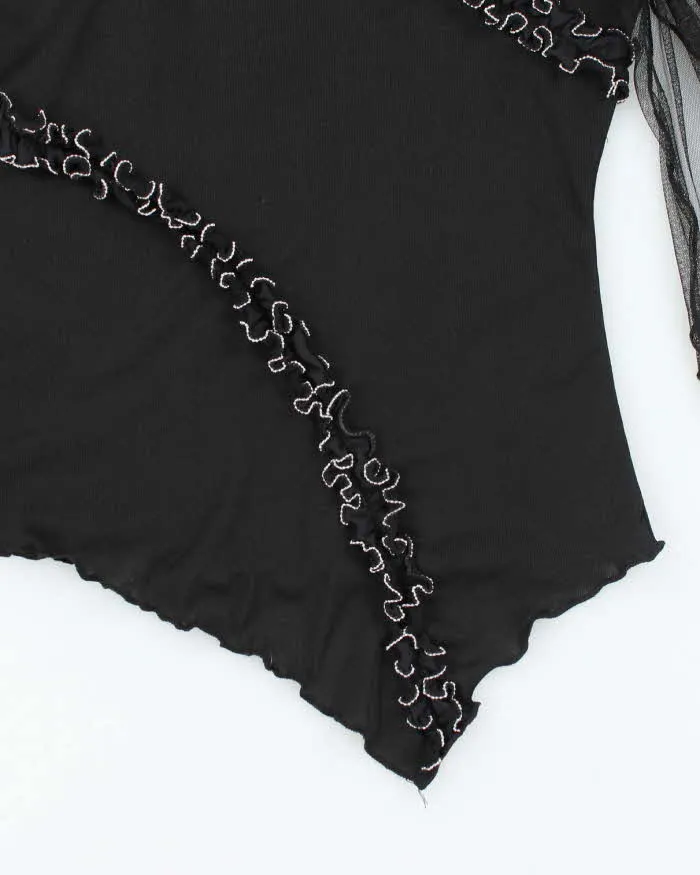 Vintage Y2k 00s Chunhing Ruffle Asymmetric Hem Top - S sold by Rokit product image thumbnail 4