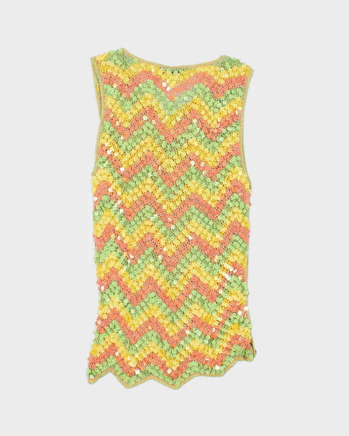 Vintage Y2k 00s Valenti Sequin Crochet Cami - S sold by Rokit product image thumbnail 2