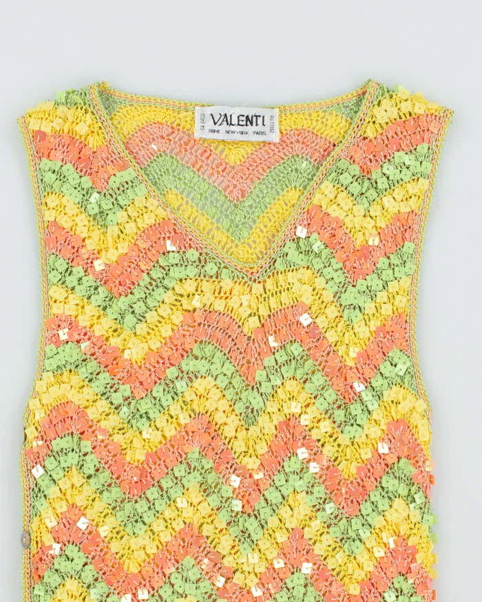 Vintage Y2k 00s Valenti Sequin Crochet Cami - S sold by Rokit product image thumbnail 3