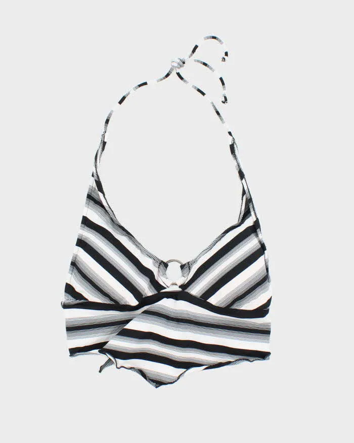 Vintage Y2k 00s Maurices O Ring Stripe Bikini Top - M sold by Rokit