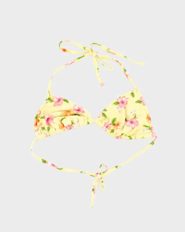 Vintage Y2k 00s Xhilaration Hawaiian Flower Rhinestone Bikini Top - M sold by Rokit
