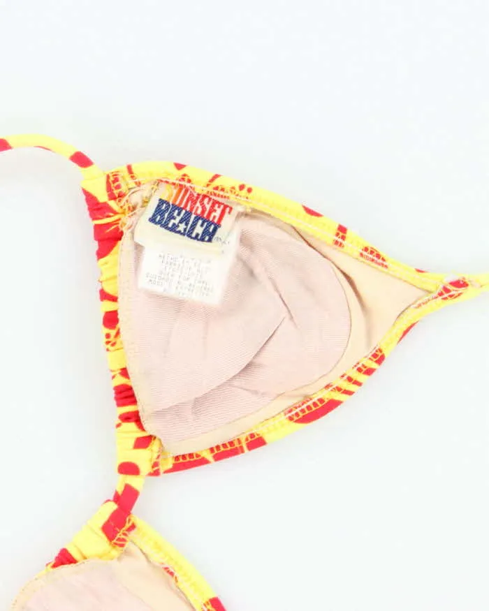 Vintage Y2k 00s Sunset Beach Hawaiian Flower Bikini Top - S sold by Rokit product image thumbnail 4