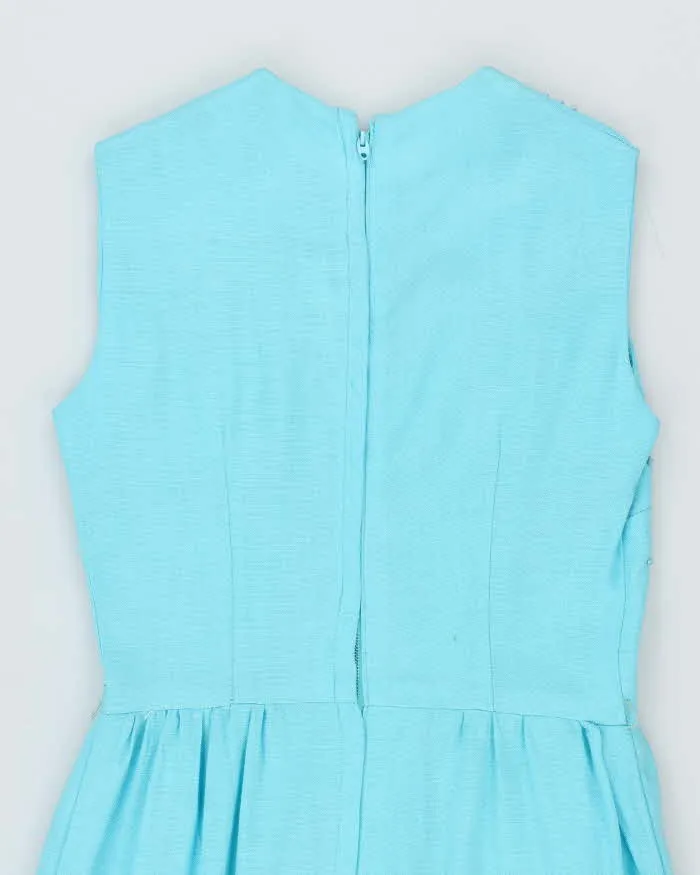 Vintage 60s Blue Beaded Dress - S sold by Rokit product image thumbnail 4