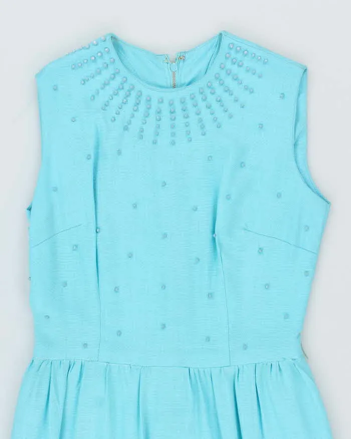 Vintage 60s Blue Beaded Dress - S sold by Rokit product image thumbnail 3