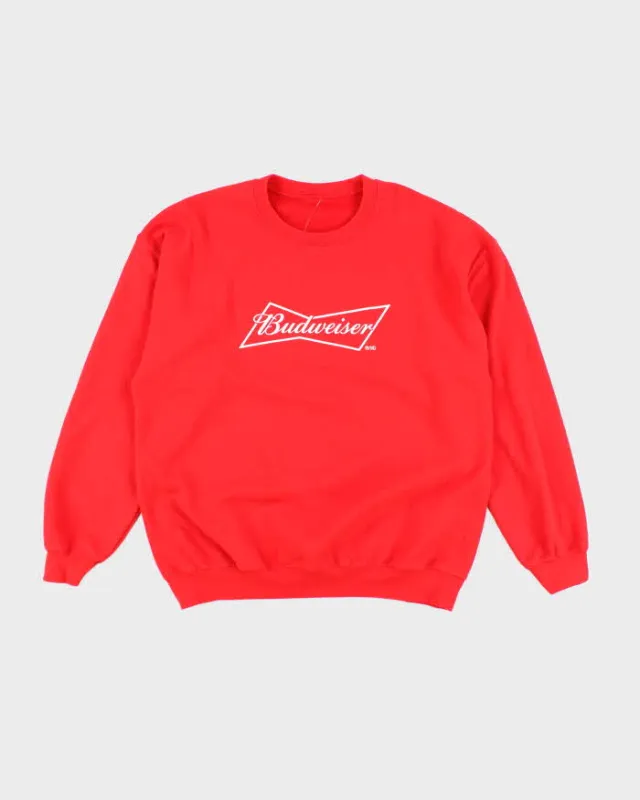Vintage Y2K Budweiser Spell Out Sweatshirt - L sold by Rokit