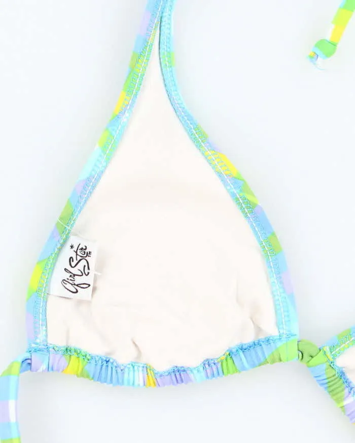 Vintage Y2k 00s Girl Star Checked Bikini Top - S sold by Rokit product image thumbnail 4