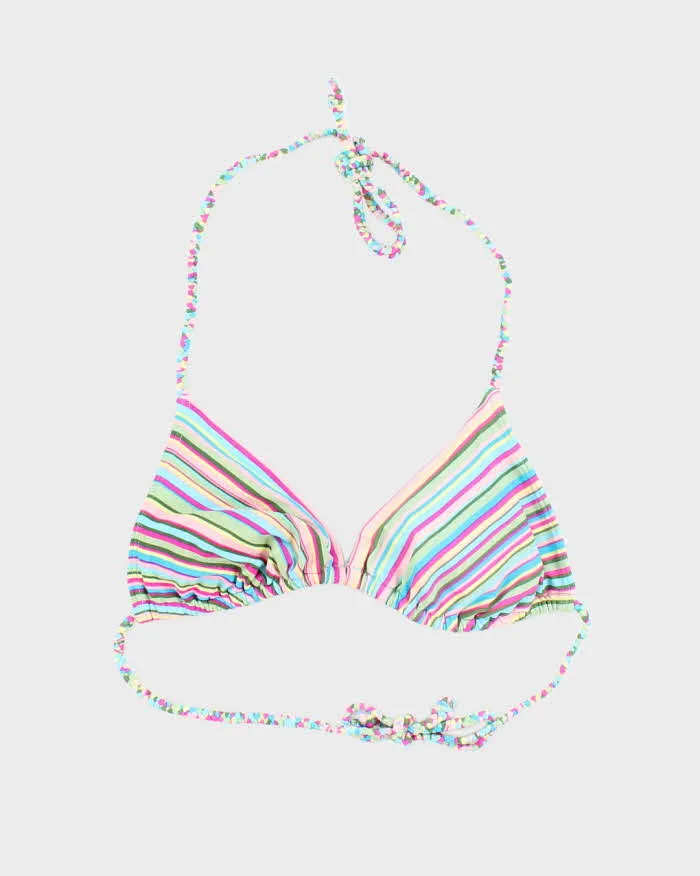 Vintage 90s Xhilaration Stripe Bikini Top - XL sold by Rokit