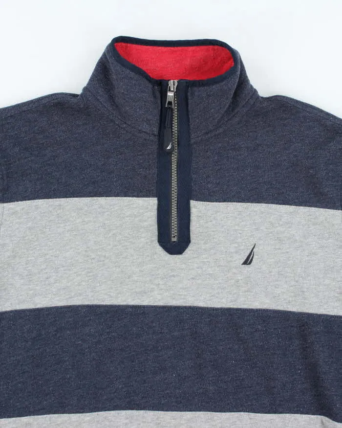 Vintage 00s Nautica Quart-Zip Sweatshirt - M sold by Rokit product image thumbnail 3