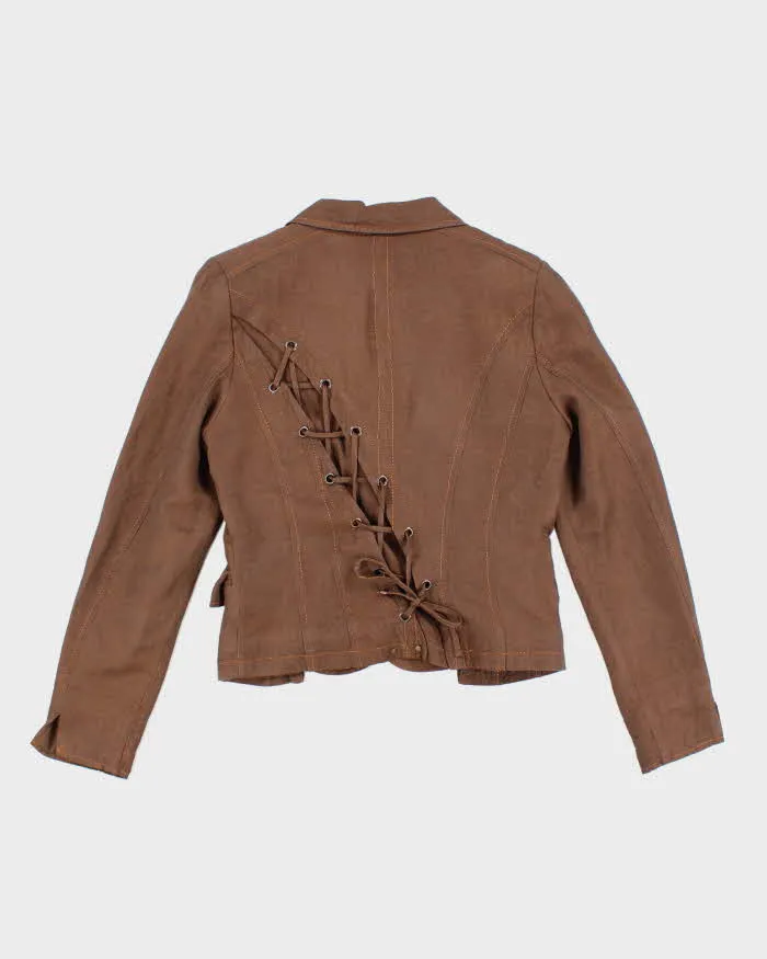 Vintage 90s 00s Crisca Lace-Up Jacket - M sold by Rokit product image thumbnail 2
