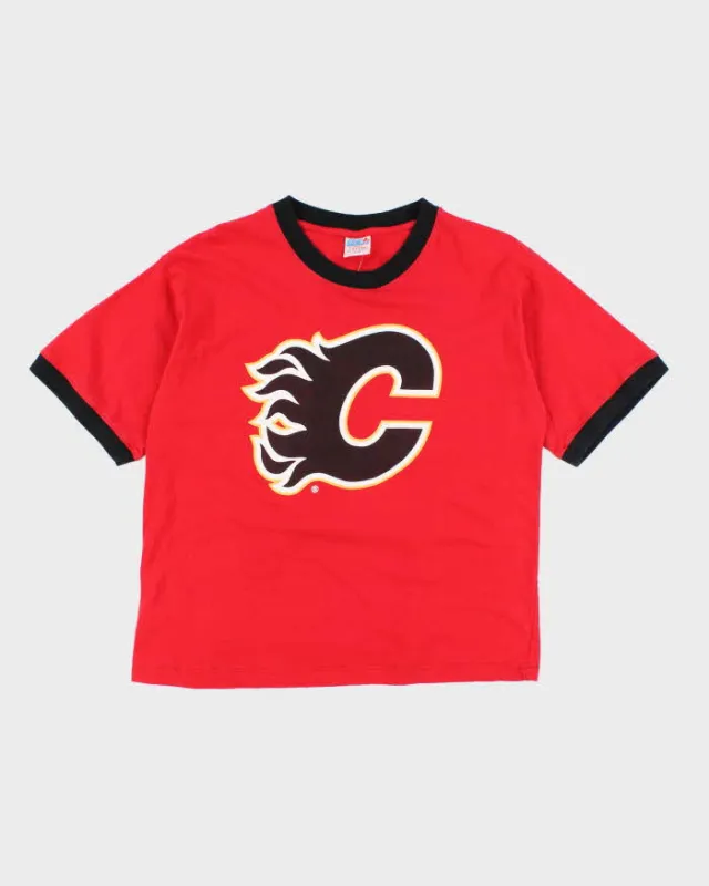 Vintage 90's Calgary Flames NHL Sports Graphic T-Shirt - M sold by Rokit