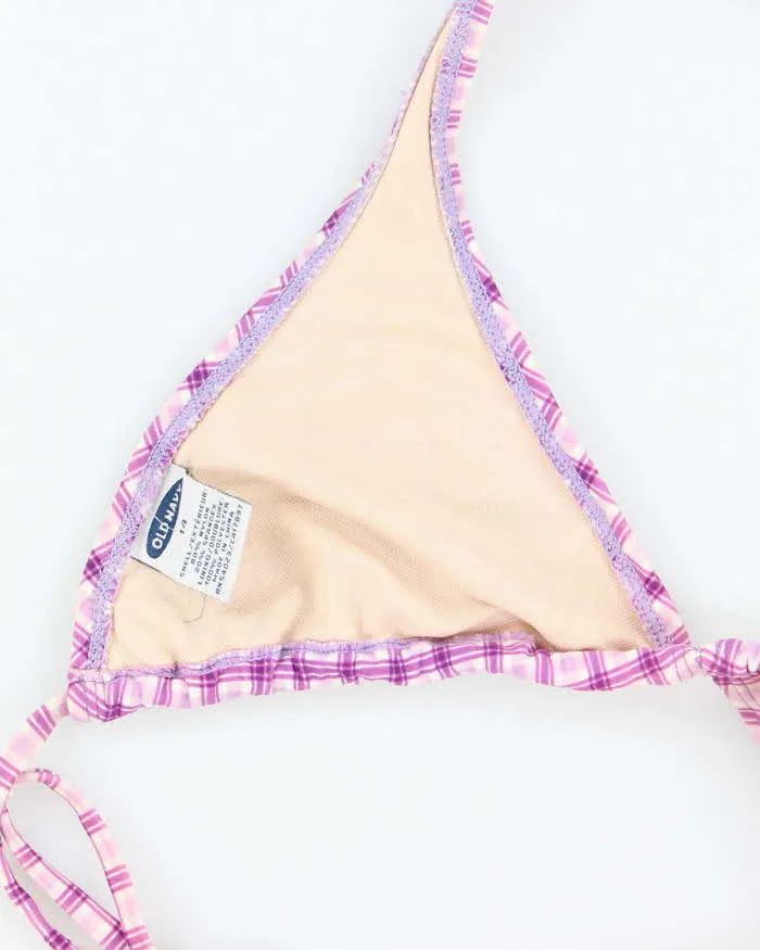 Vintage 90s Old Navy Checked Bikini Top - M sold by Rokit product image thumbnail 4