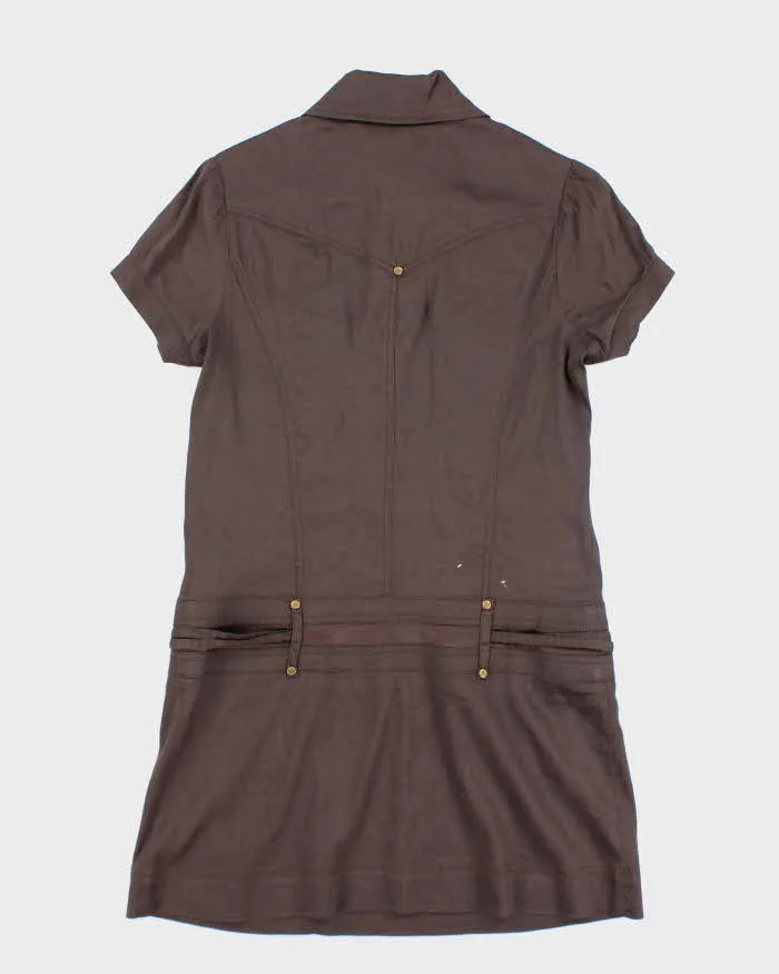 Vintage Y2k 00s Bebe Brown Button-Up Dress - M sold by Rokit product image thumbnail 2