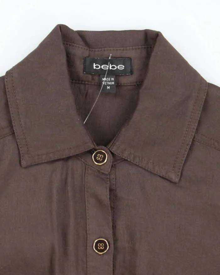 Vintage Y2k 00s Bebe Brown Button-Up Dress - M sold by Rokit product image thumbnail 5