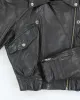 Vintage Y2K Women's Leone Cropped Leather Biker Jacket - M sold by Rokit