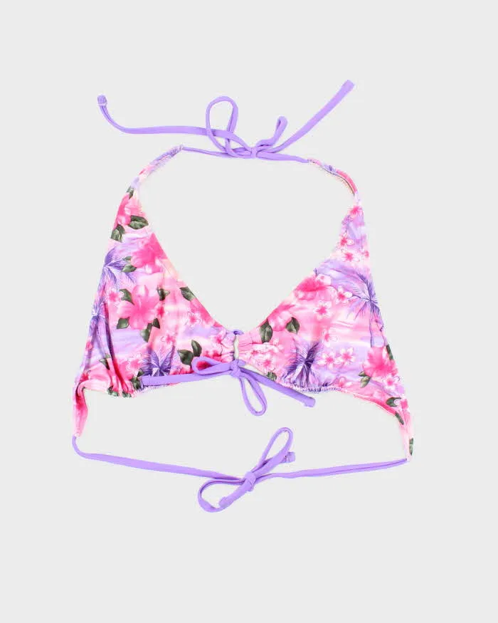 Vintage 90s St Tropez Floral Bikini Top - M sold by Rokit