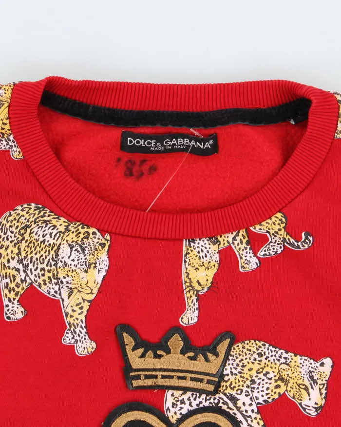 Vintage Y2K Dolce & Gabbana All Over Print Big Cat Sweatshirt - L sold by Rokit product image thumbnail 5