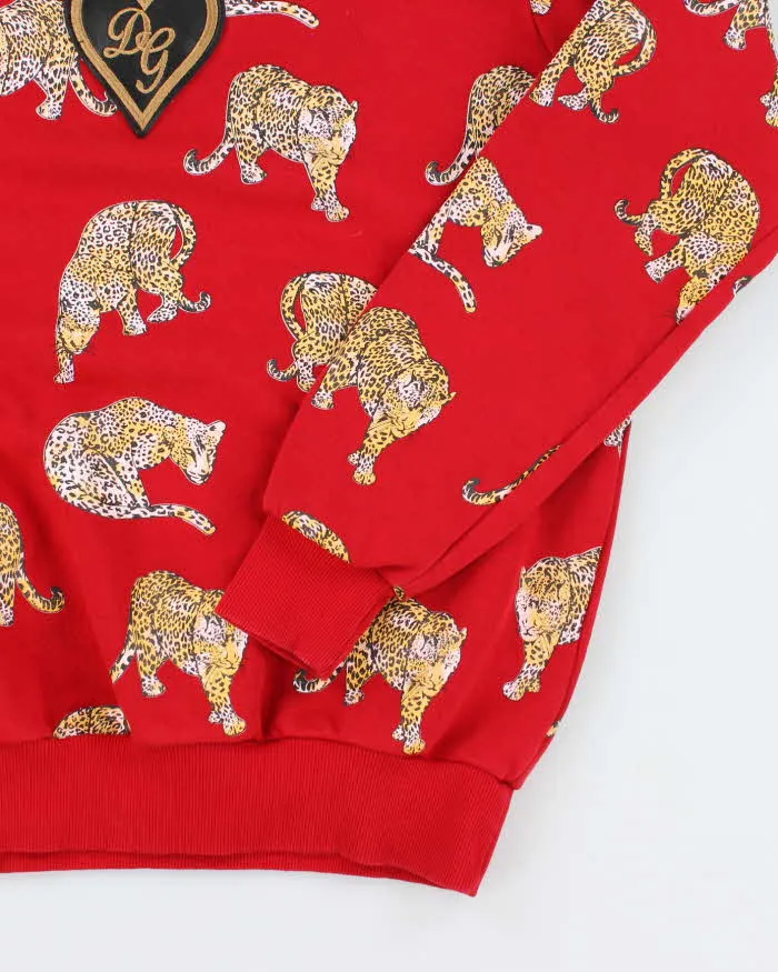 Vintage Y2K Dolce & Gabbana All Over Print Big Cat Sweatshirt - L sold by Rokit product image thumbnail 4