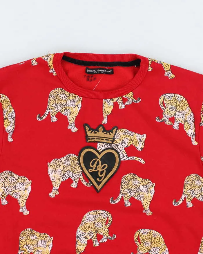 Vintage Y2K Dolce & Gabbana All Over Print Big Cat Sweatshirt - L sold by Rokit product image thumbnail 3