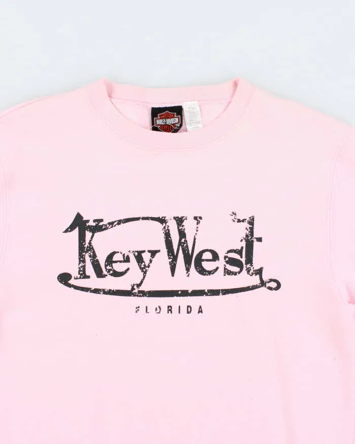 Vintage Y2k 00s Harley Davidson Key West Pink Sweatshirt - L sold by Rokit product image thumbnail 3