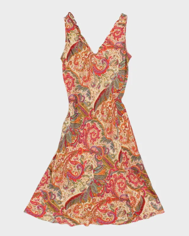 Vintage 90s Angie Paisley Pattern Dress - M sold by Rokit