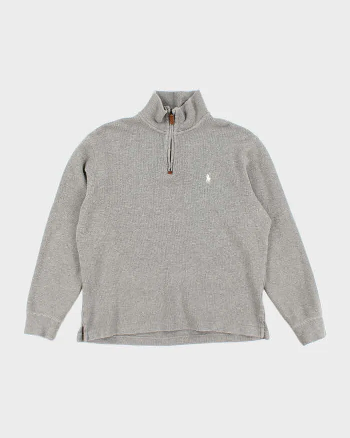 Vintage 2000's Ralph Lauren Small Horse Quarter Zip Hoodie - M sold by Rokit