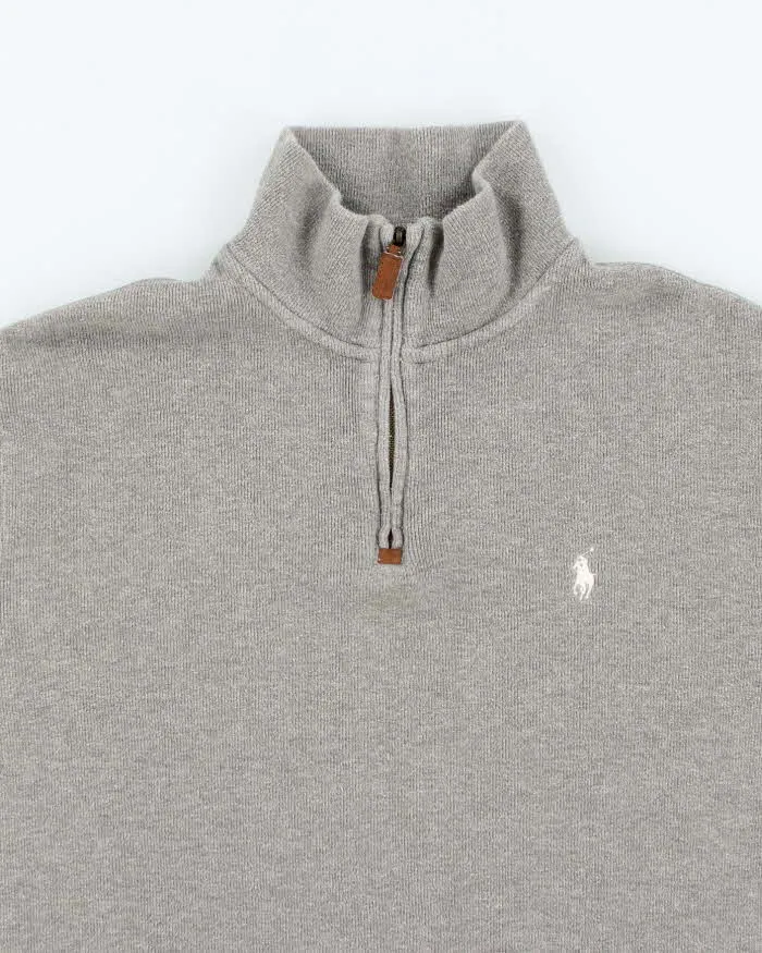 Vintage 2000's Ralph Lauren Small Horse Quarter Zip Hoodie - M sold by Rokit product image thumbnail 3