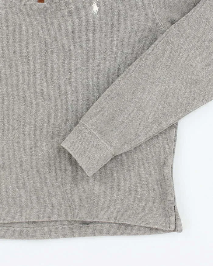 Vintage 2000's Ralph Lauren Small Horse Quarter Zip Hoodie - M sold by Rokit product image thumbnail 4