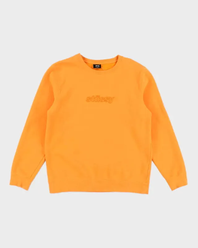 Vintage 2000's Stussy Embossed Logo Sweatshirt - M sold by Rokit