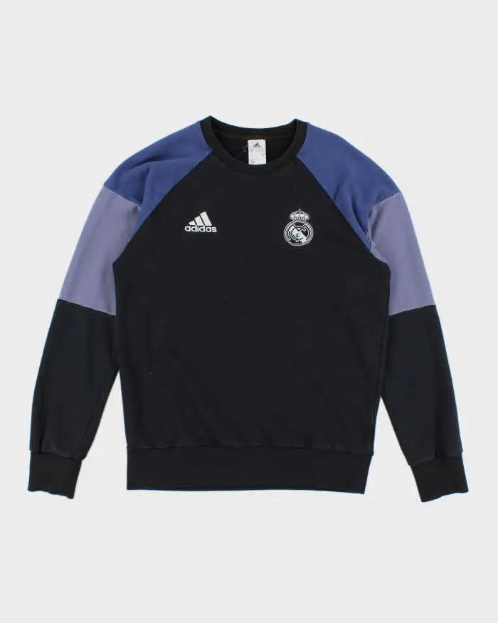 Vintage Adidas Real Madrid Embroidered Logo Sweatshirt - M sold by Rokit