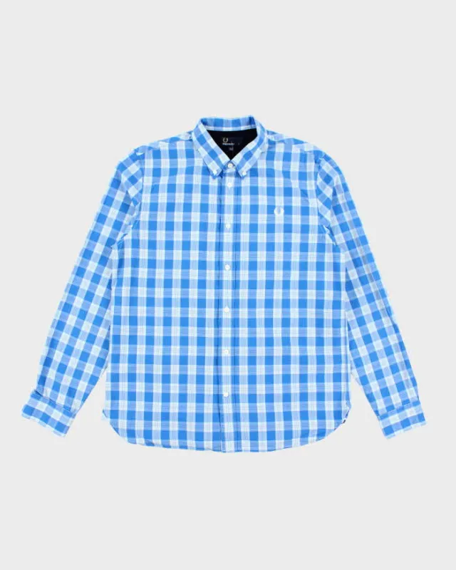 Vintage Fred Perry Checked Long Sleeve Shirt - L sold by Rokit