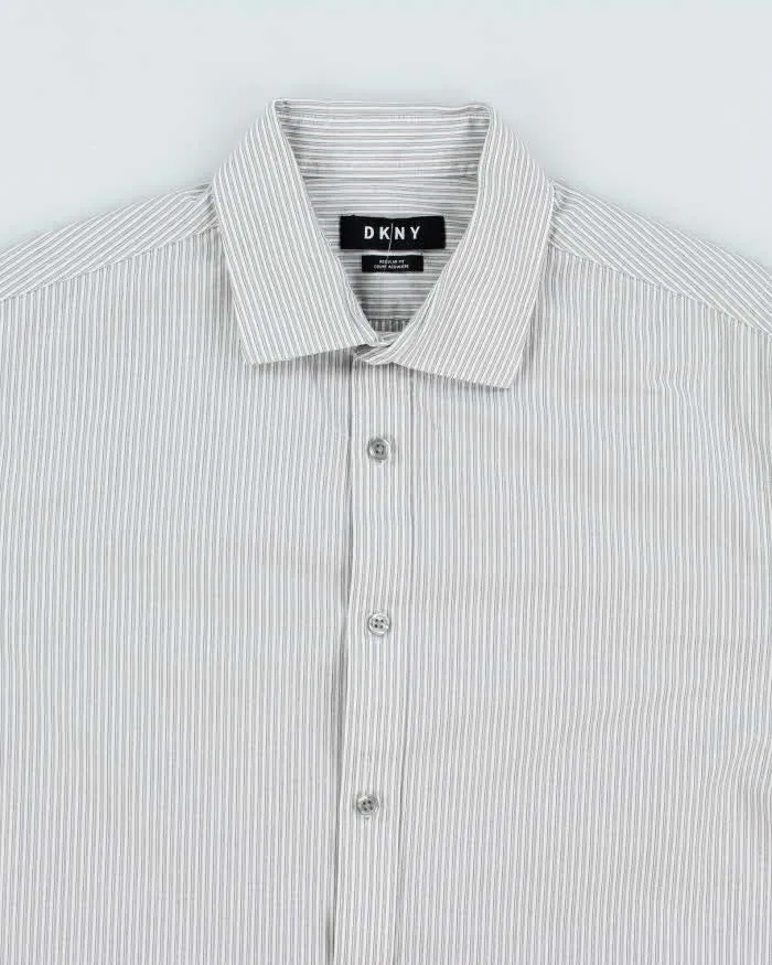 Vintage 00s DKNY Striped Long Sleeve Shirt - L sold by Rokit product image thumbnail 3