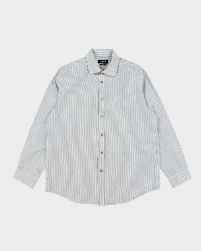 Vintage 00s DKNY Striped Long Sleeve Shirt - L sold by Rokit