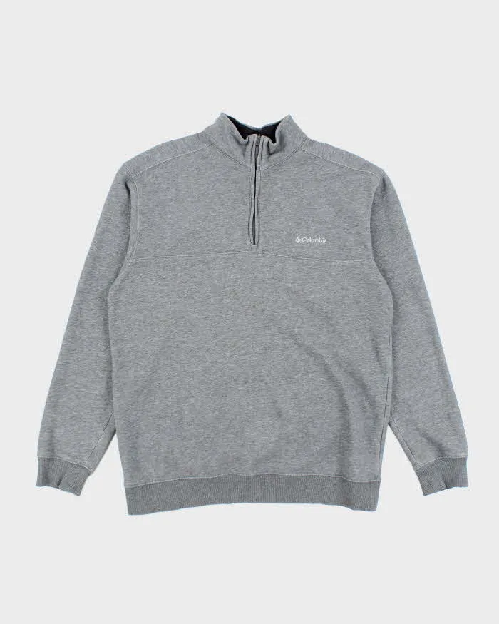 Vintage Y2K Columbia Small Logo Quarter Zip Sweatshirt - M sold by Rokit