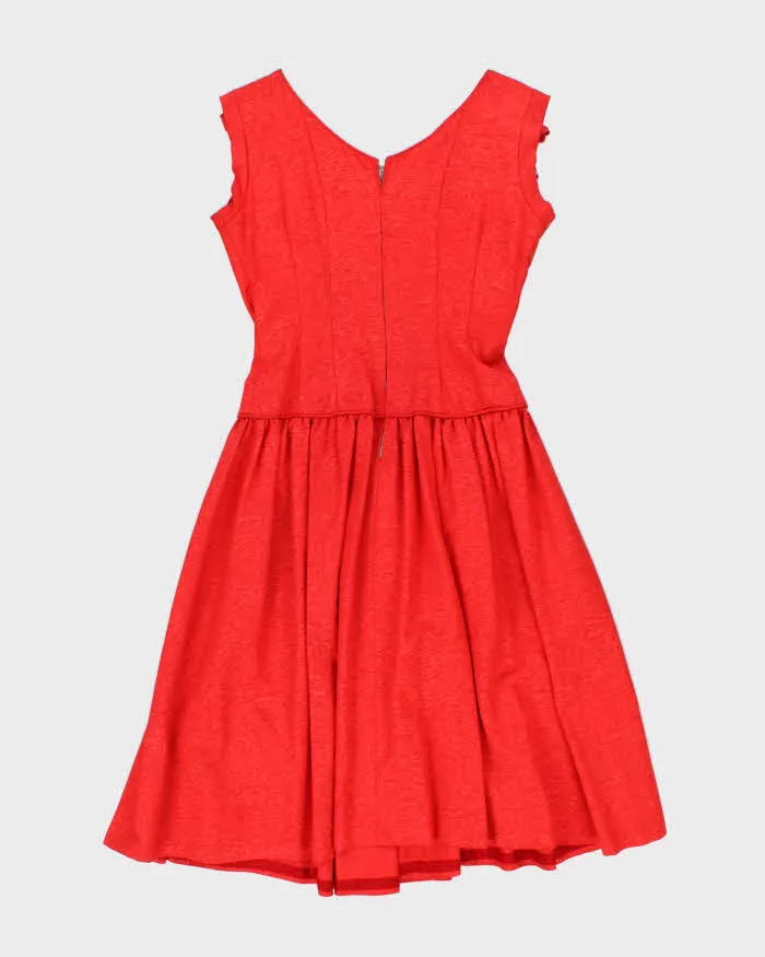 Vintage 50s Red Rhinestone Detail Dress - M sold by Rokit product image thumbnail 2